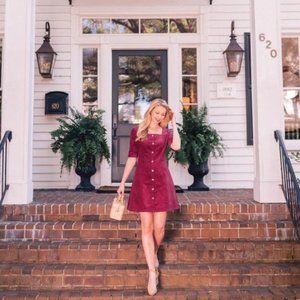 Gal Meets Glam Antonia corduroy dress